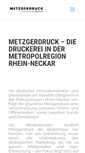 Mobile Screenshot of metzgerdruck.de